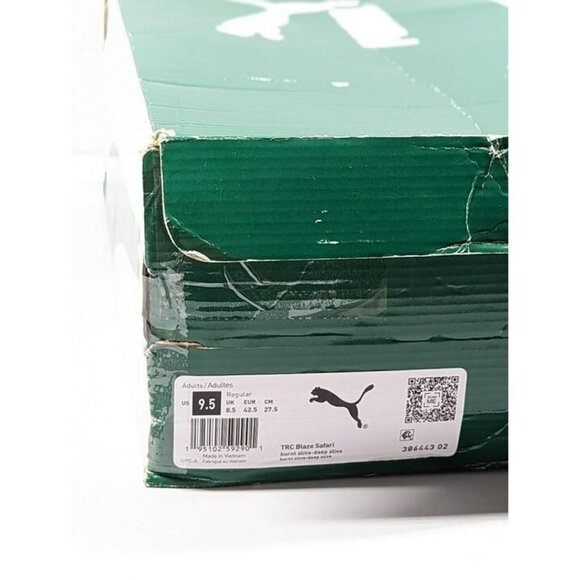 Puma Men's TRC Blaze Safari Low Top Sneakers Olive Suede Size 9.5 US (MSRP $160) - Picture 10 of 10